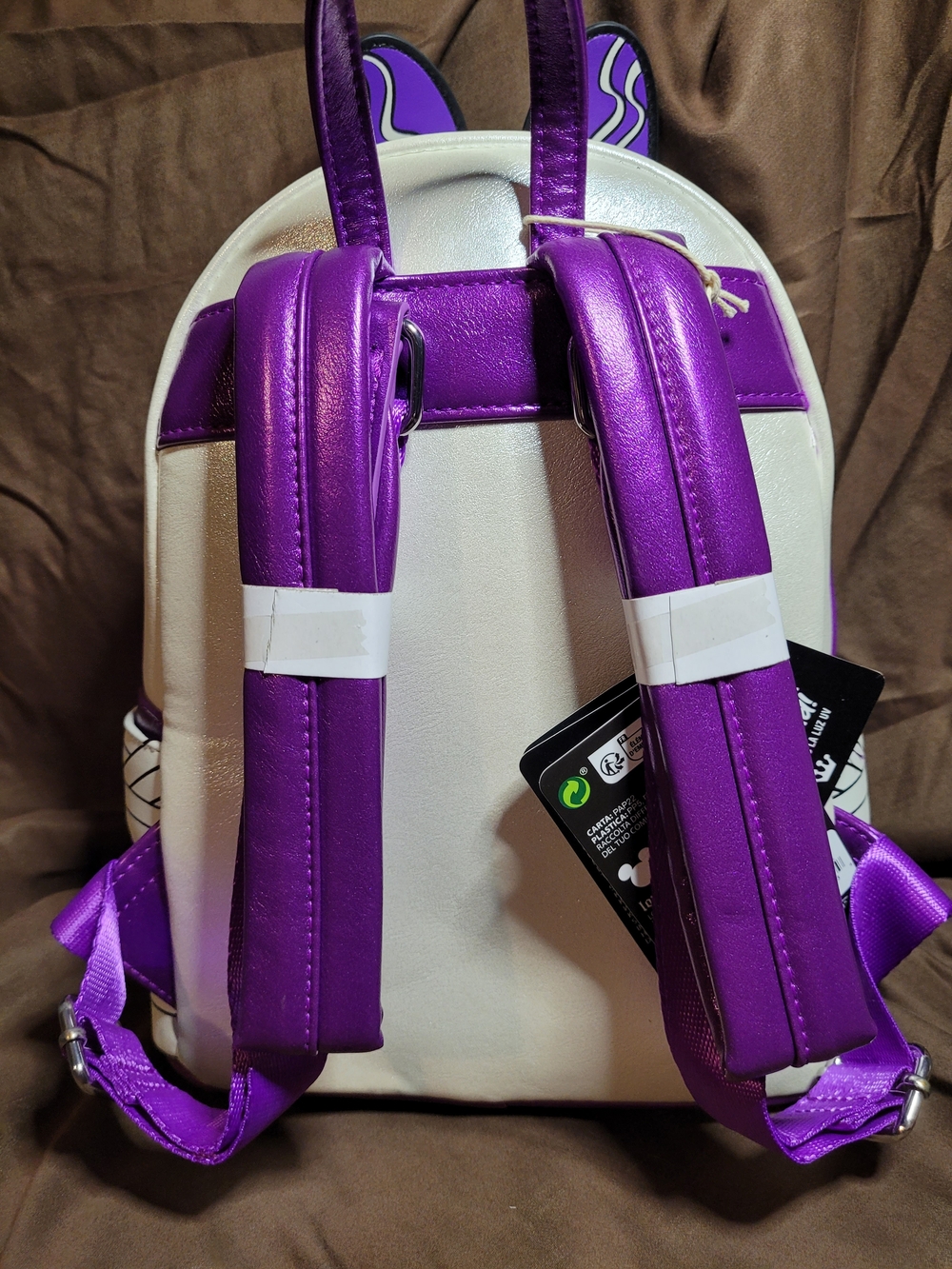 Loungefly Minnie Mouse Bride Of Frankenstein Glow-in-the-Dark Mini Backpack NWT - Picture 4 of 8